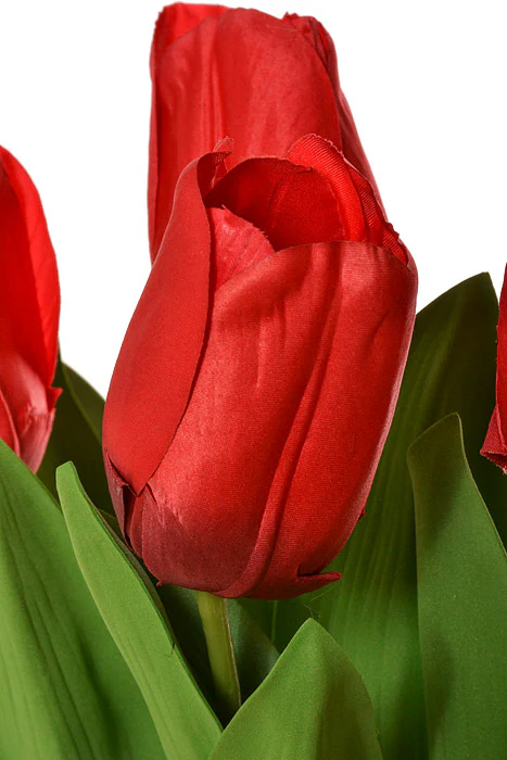 26" Artificial Tulip Bundle Red - Image 2