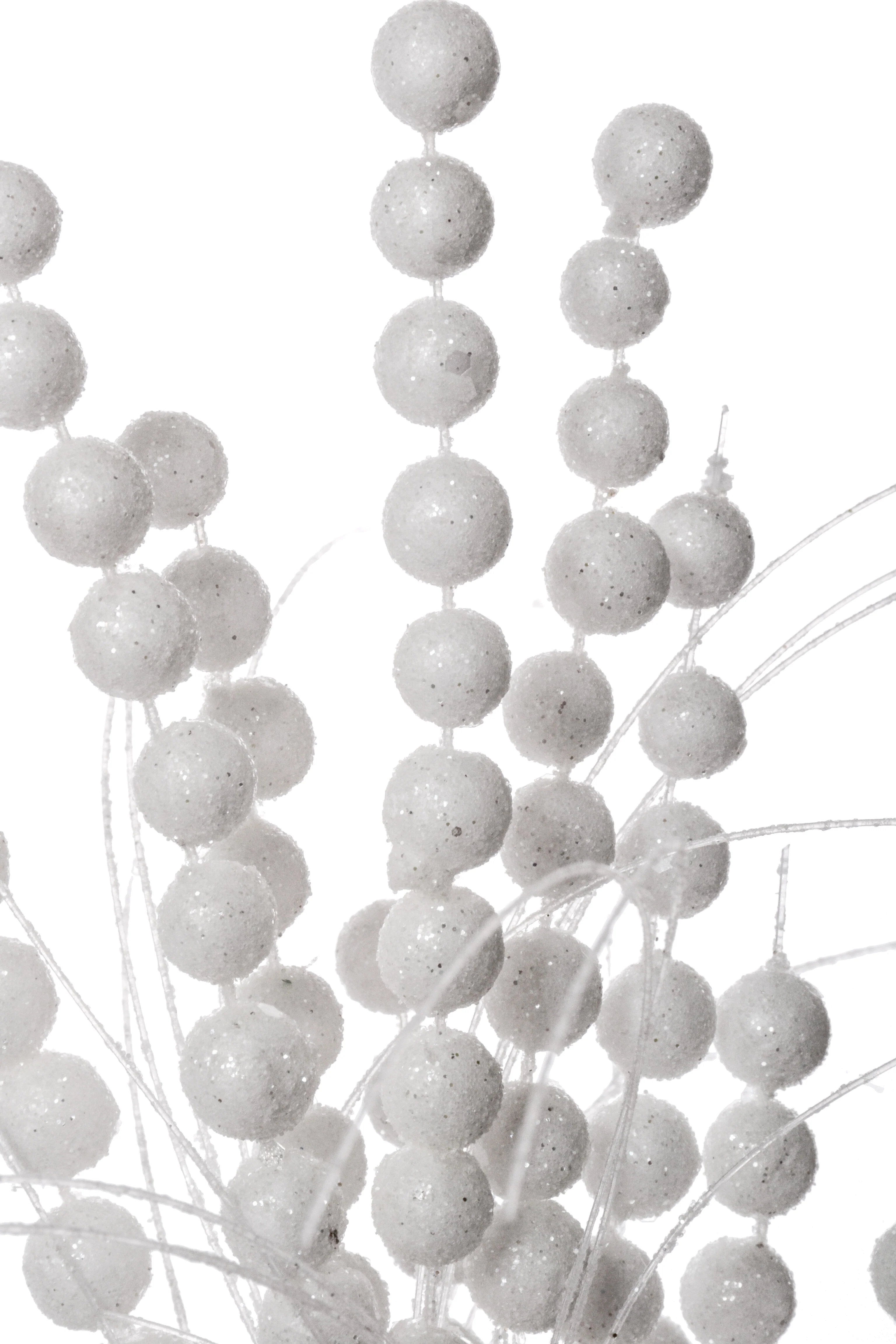 26" Berry Spray With Glitter White - Image 2