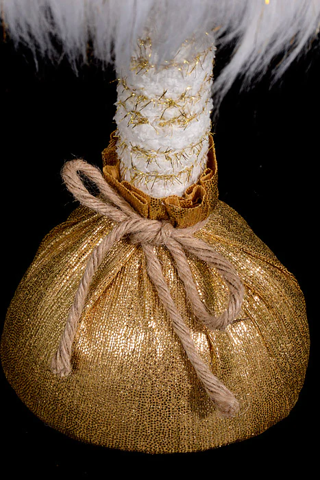 26" Christmas Cone Tree White/Gold - Image 2