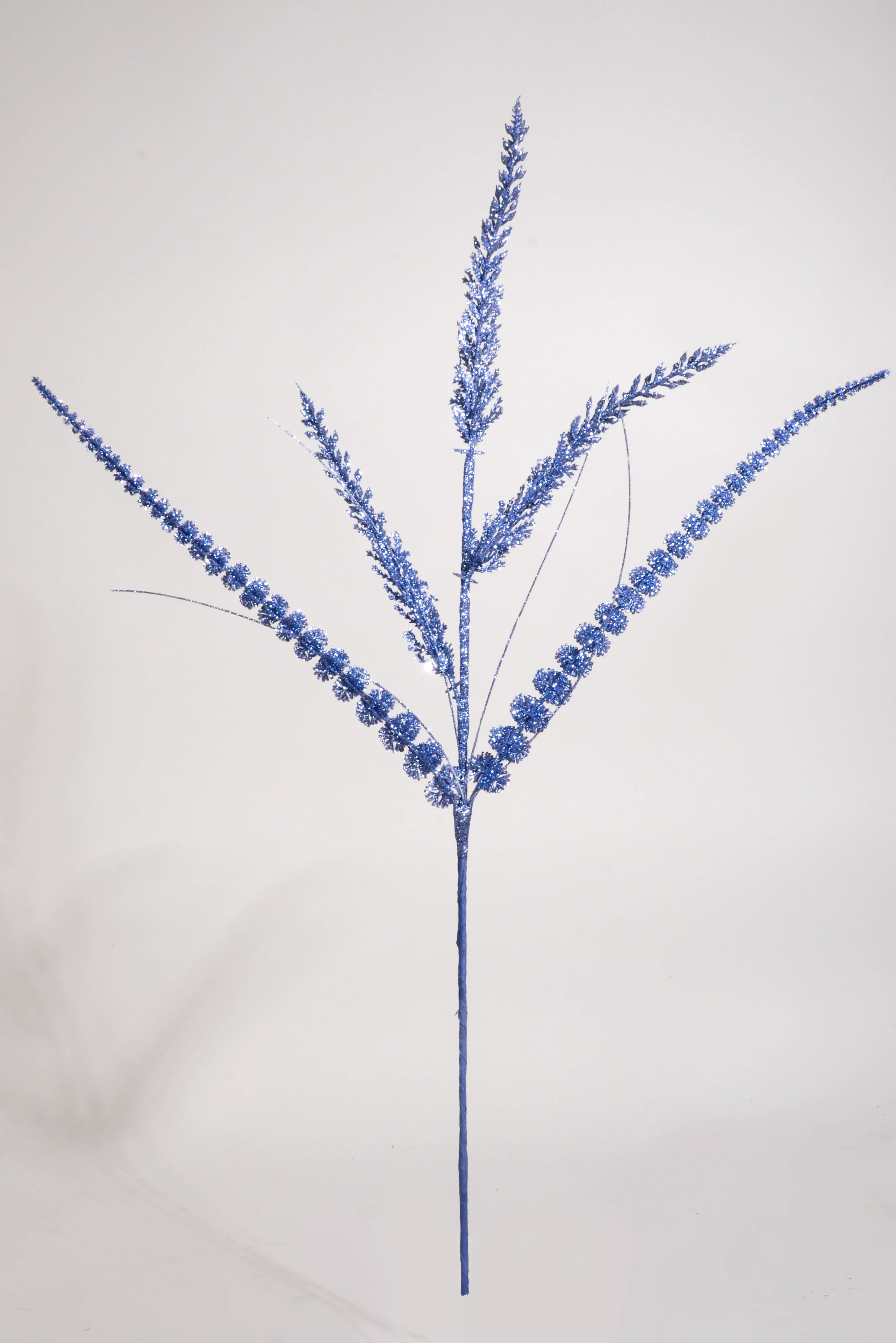 26" Glitter/Mica Triple Spike Grass Spray Royal Blue