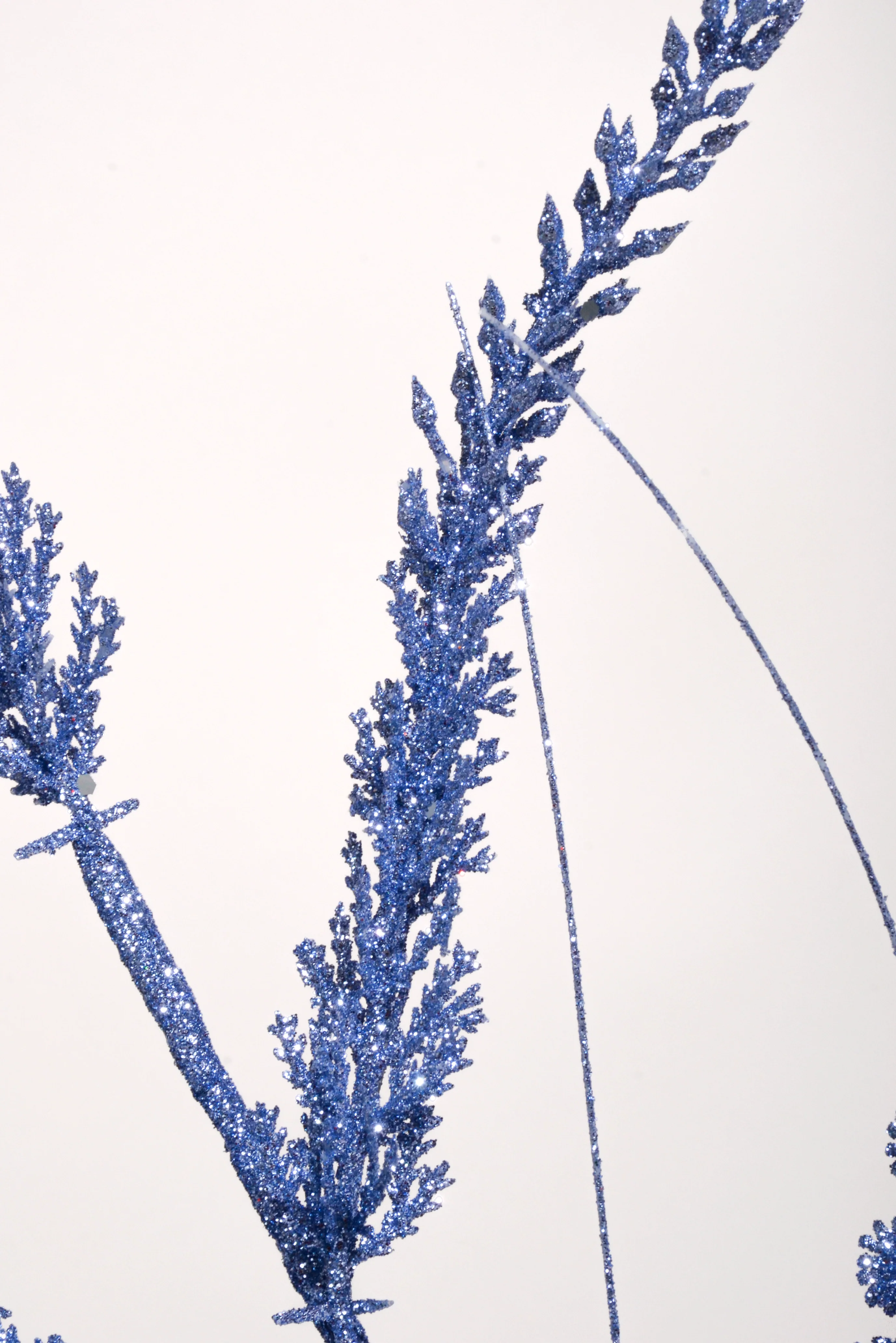 26" Glitter/Mica Triple Spike Grass Spray Royal Blue - Image 2