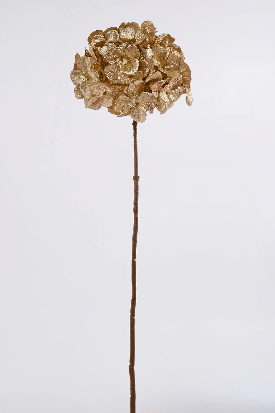 26'' Metallic Hydrangea Spray Gold