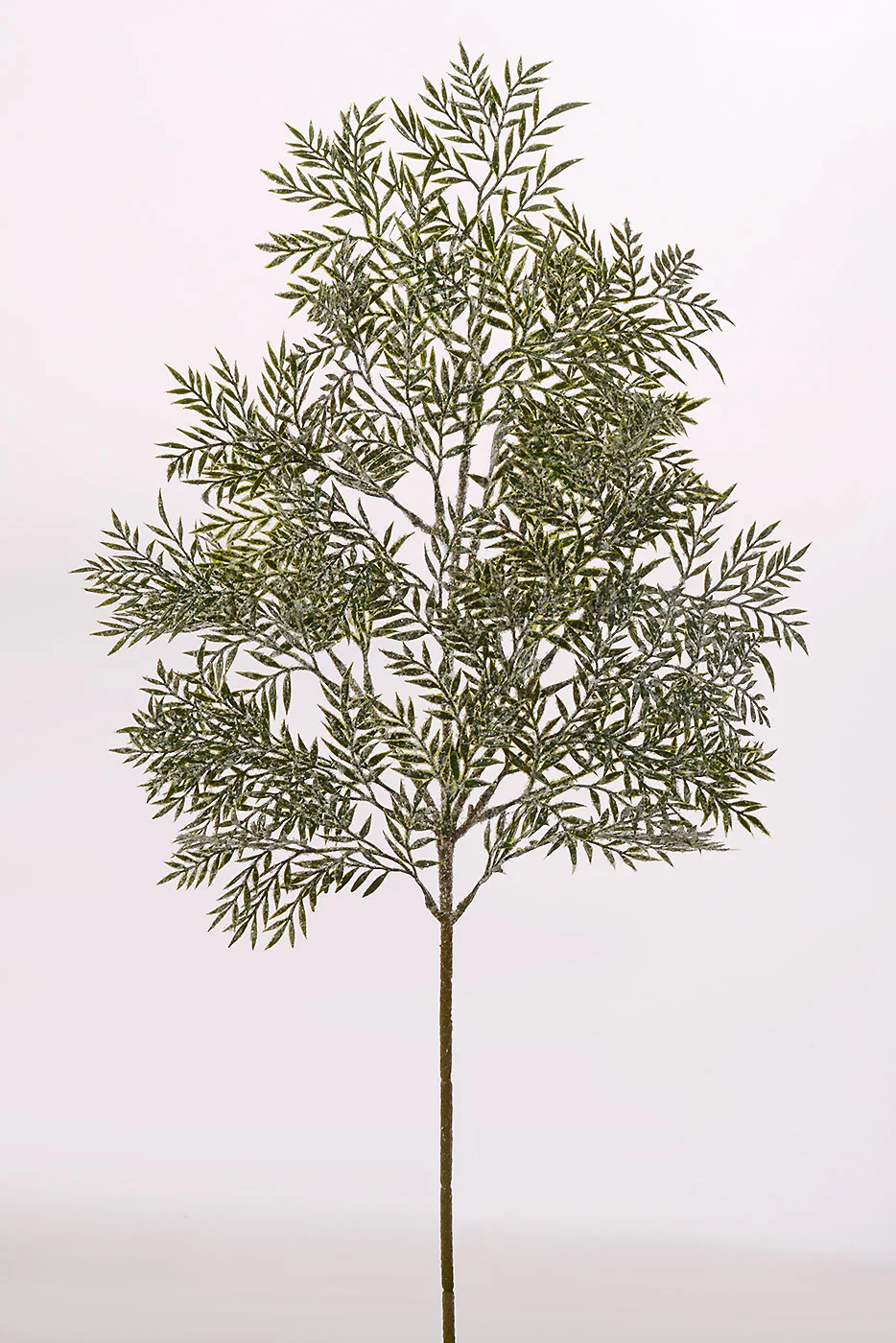 26" Plastic Leaf With Iced Spray Green