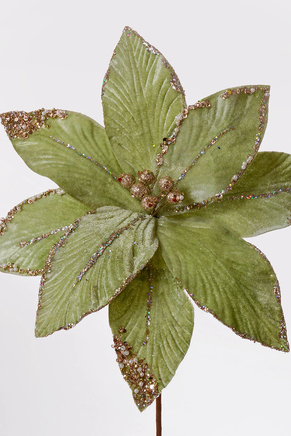 26" Poinsettia Stem Mint - Image 2