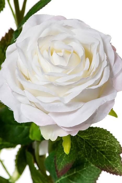 26" Silk Rose Spray White - Image 2