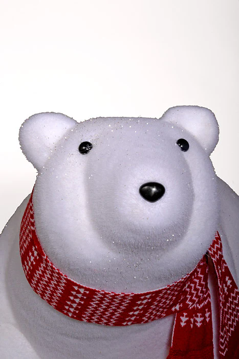 26" x 36" Polar Bear W/Scarf White - Image 2