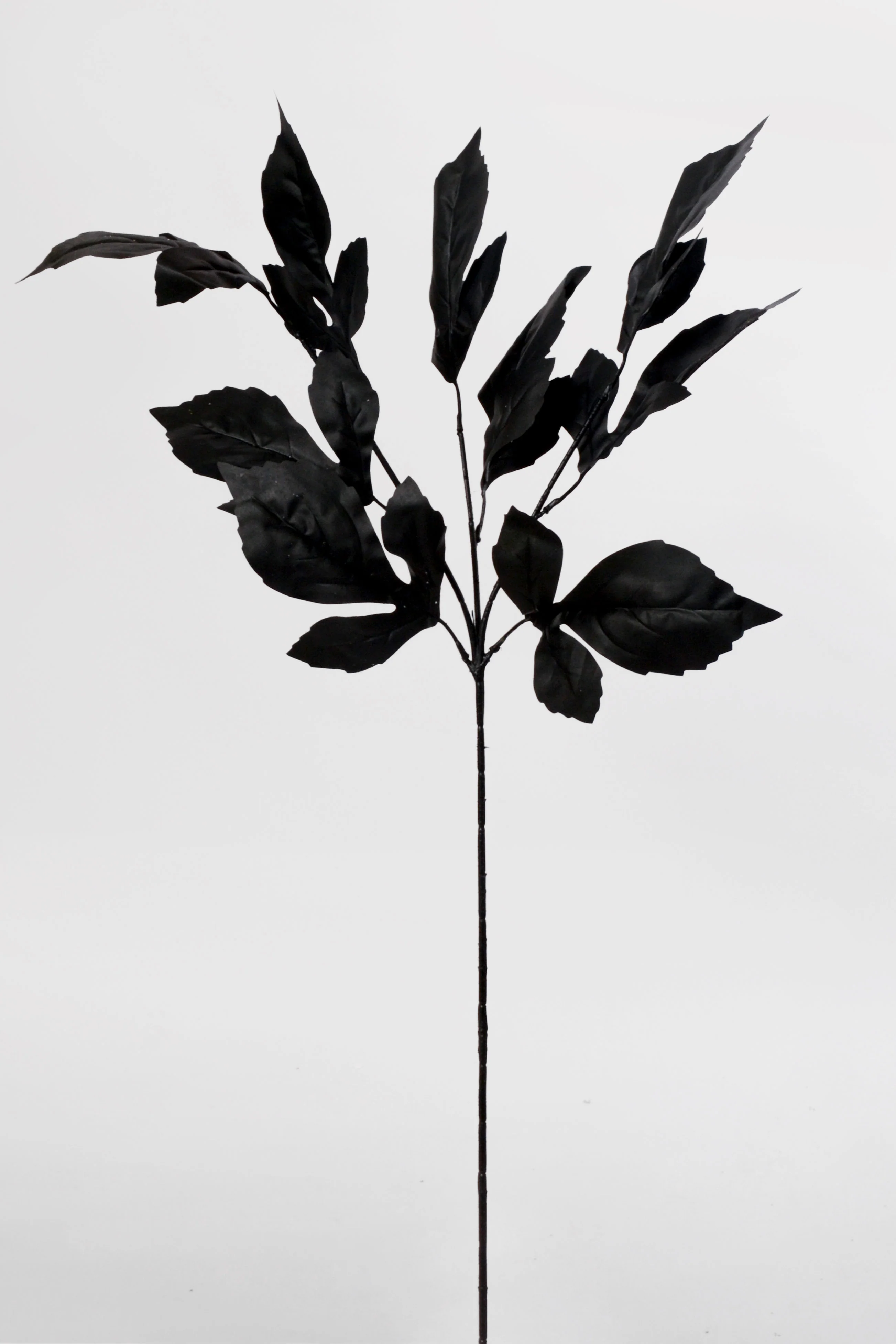 27.5'' Artificial Dahlia Leaf Spray Black
