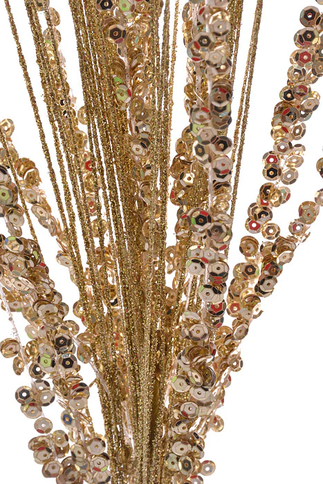 27.5" Sequined Glittered Spray Gold - Image 2