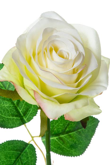 27.5" Silk Confetti Large Rose Spray Cream/Green - Image 2