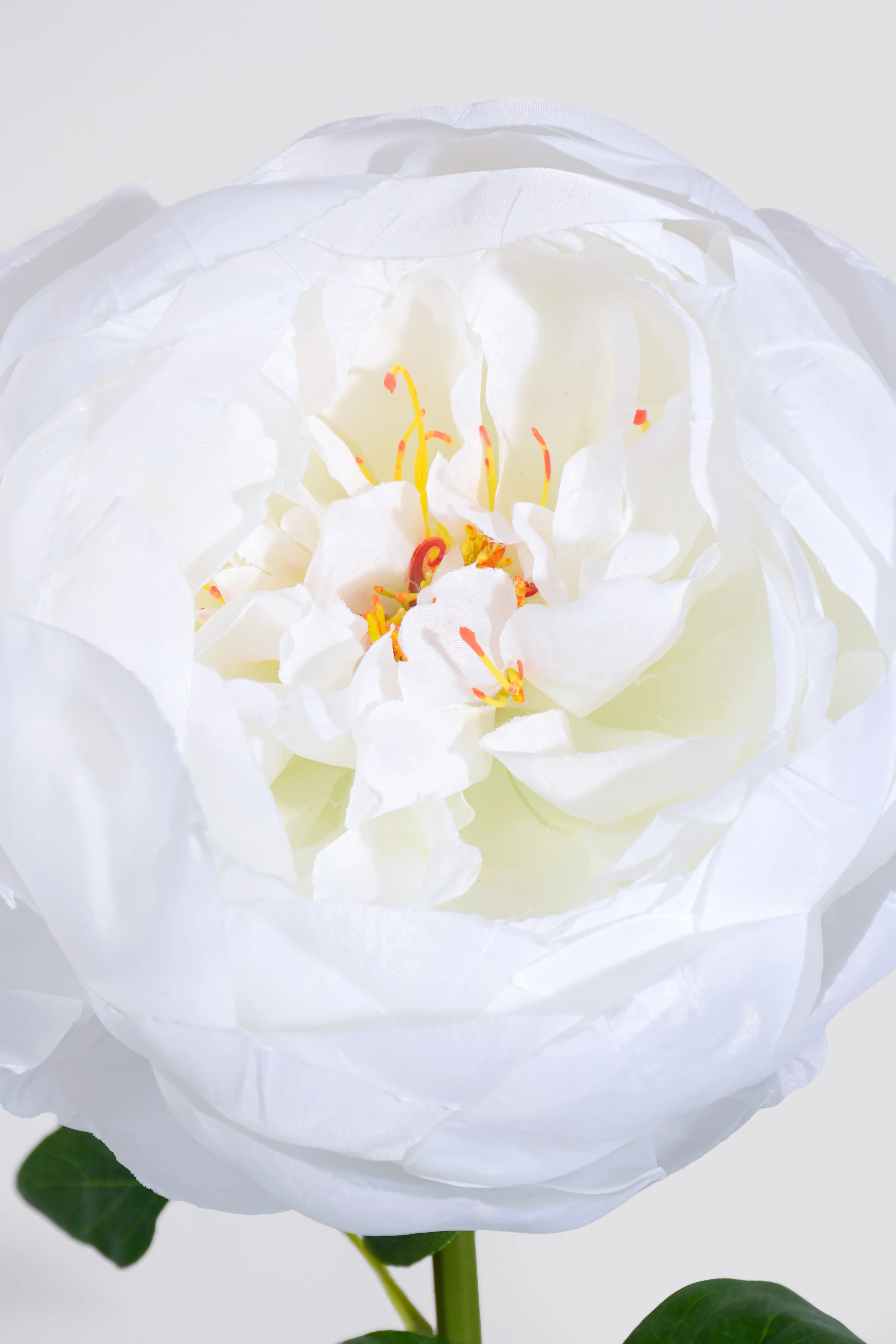 27' Silk Peony Spray White - Image 2