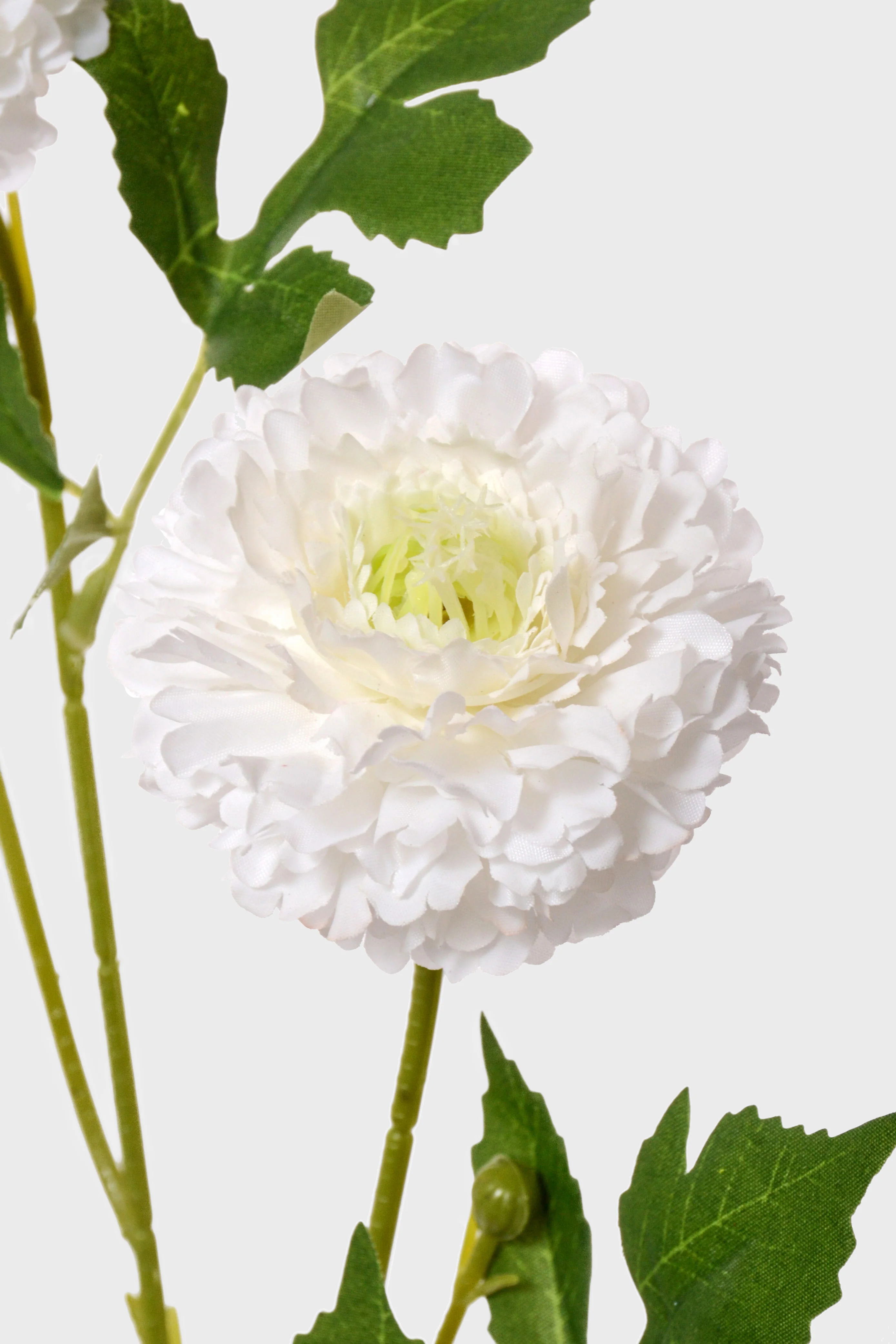 27' Silk Peony Spray White - Image 2