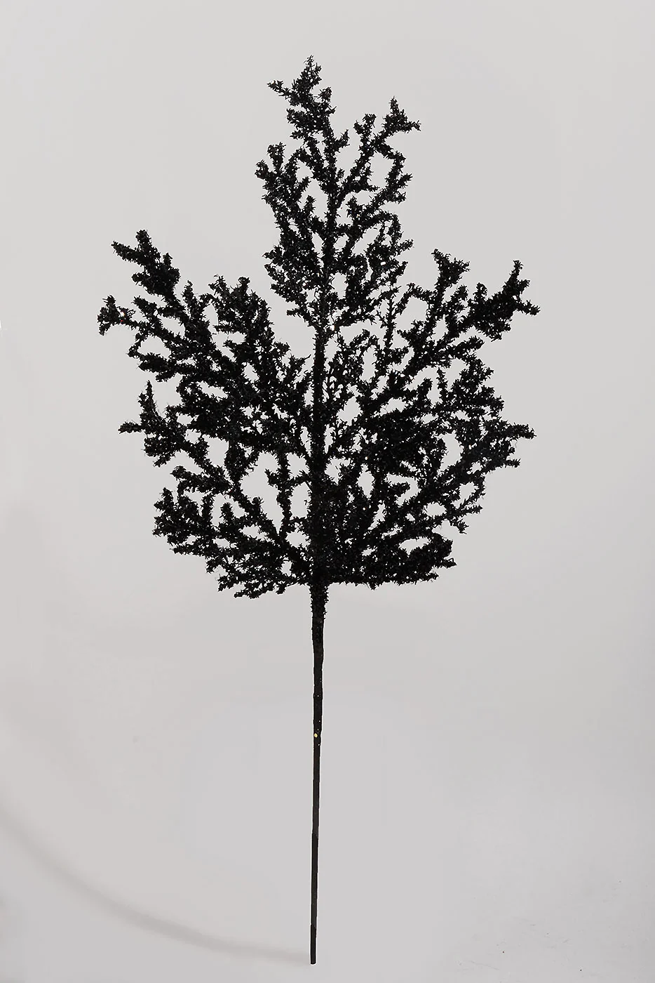27" Tinsel Cedar Spray Black