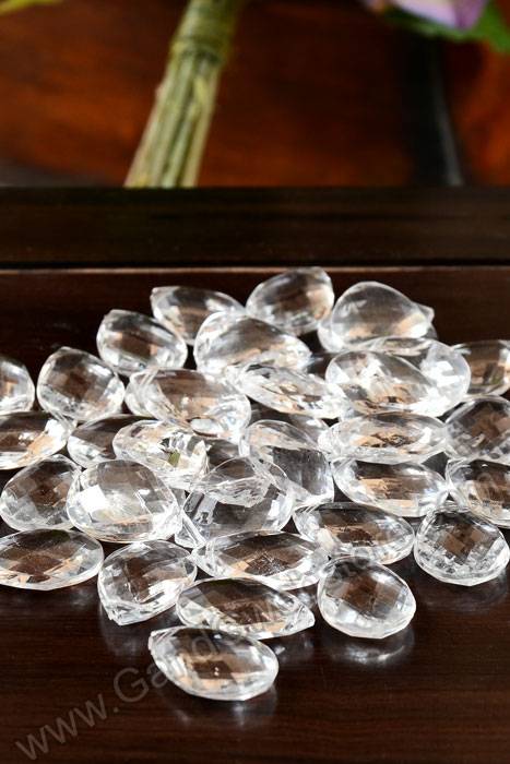 27mm Acrylic Tear Drop Hanging Clear Pkg/40 - Image 2