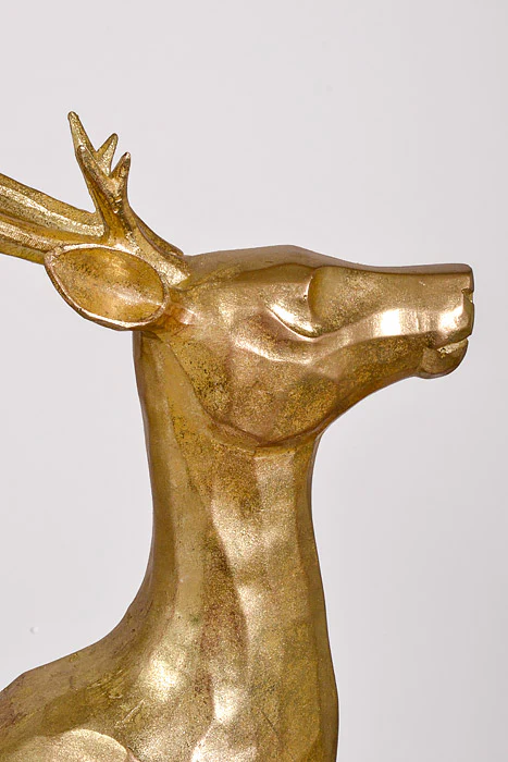 28.4" x 20.5" Reindeer Antique Gold - Image 2