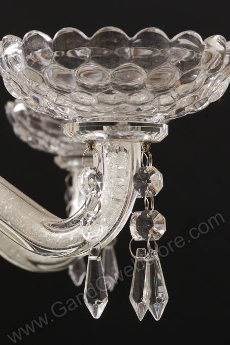 28.5" Crystal 5-lite Candelabrum W/beads Clear - Image 3