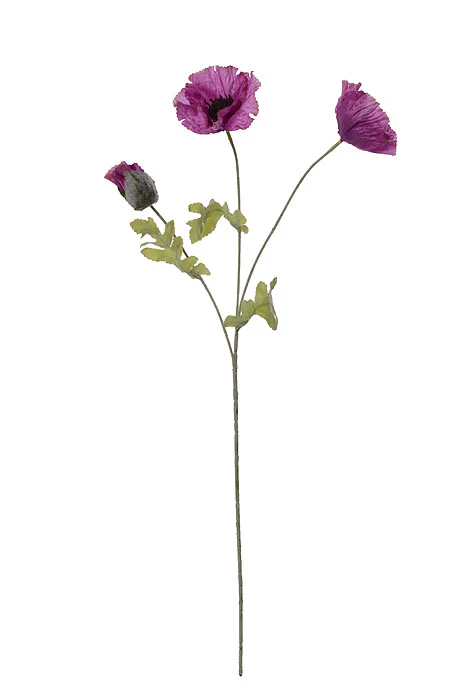 28.5" Silk Poppy Spray Violet