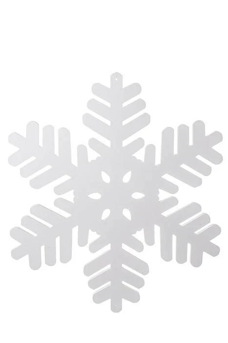 28.75" Snowflake Ornament White