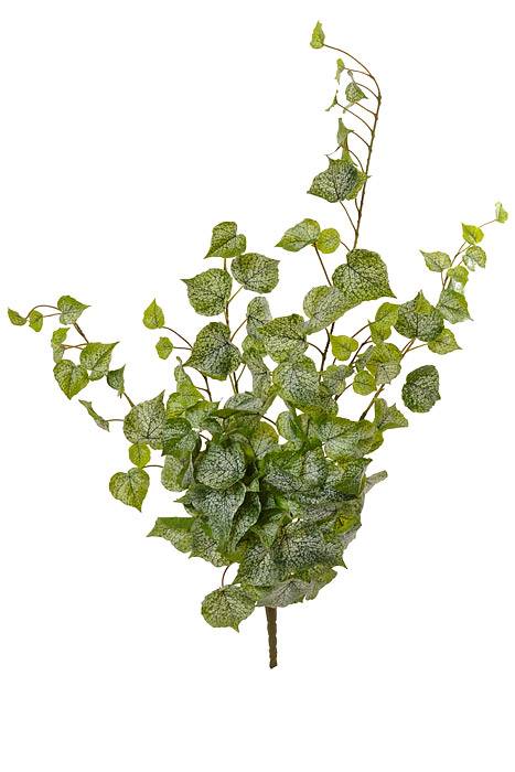 28" Artificial Cotton Wood Hanger Frosted Green