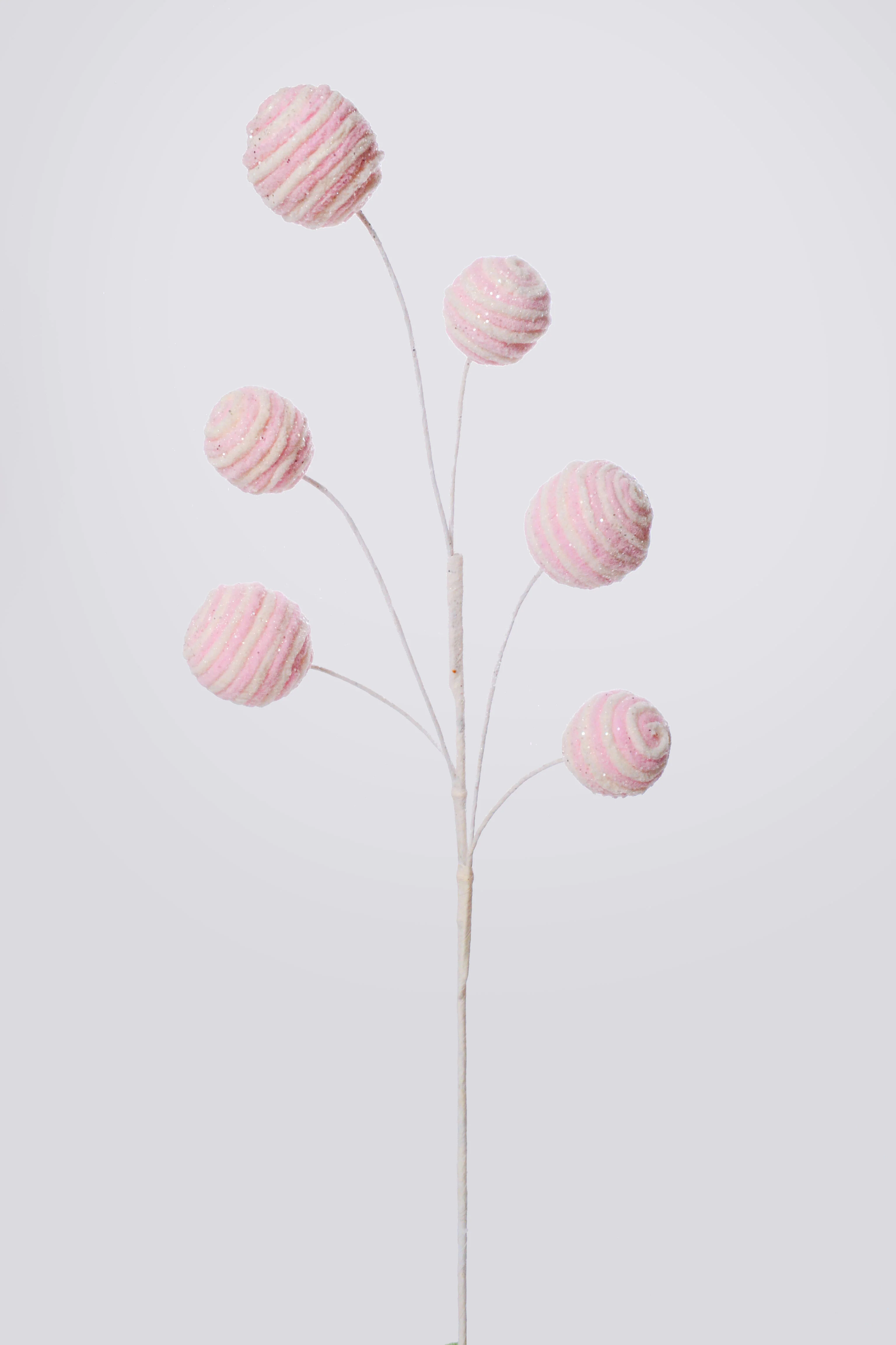 28" Ball Spray Pink/White