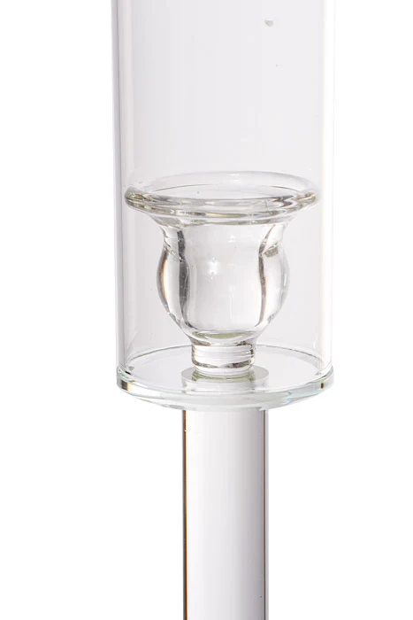 28" Crystal Candle Holder With Glass Clear - Image 3