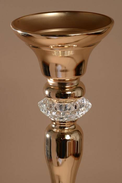 28" Metal Bouquet Stand W/rhinestone Gold - Image 2