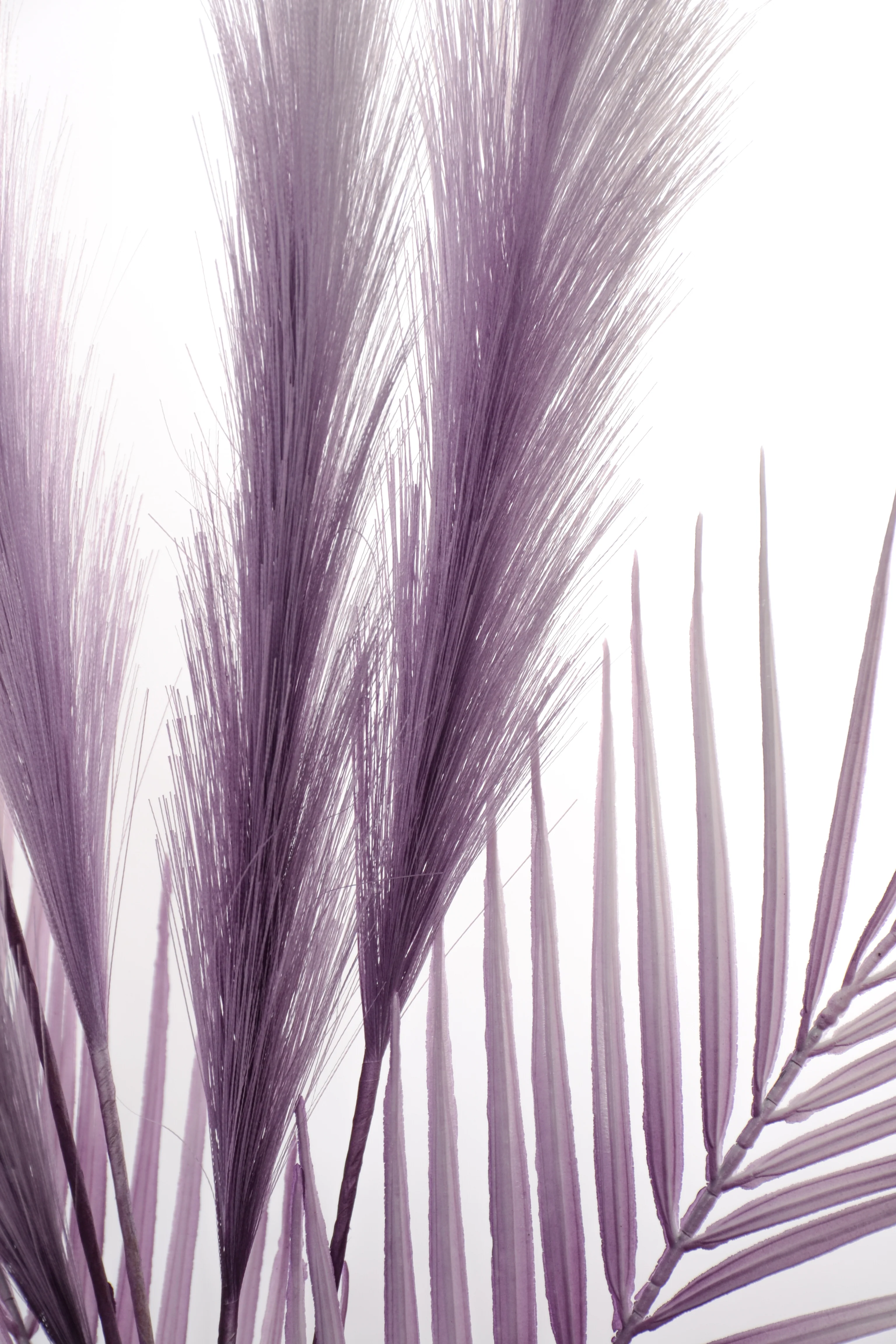 28" Pampas Grass Spray Eggplant - Image 2