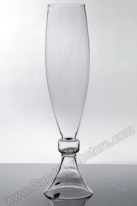 28" Reversible Glass Vase Clear