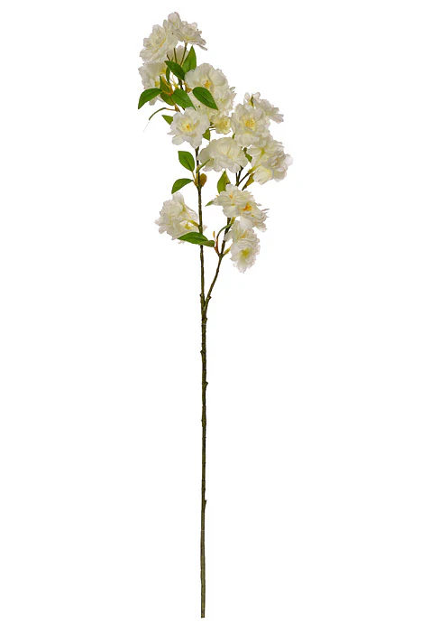 28" Silk Cherry Blossom Spray Cream
