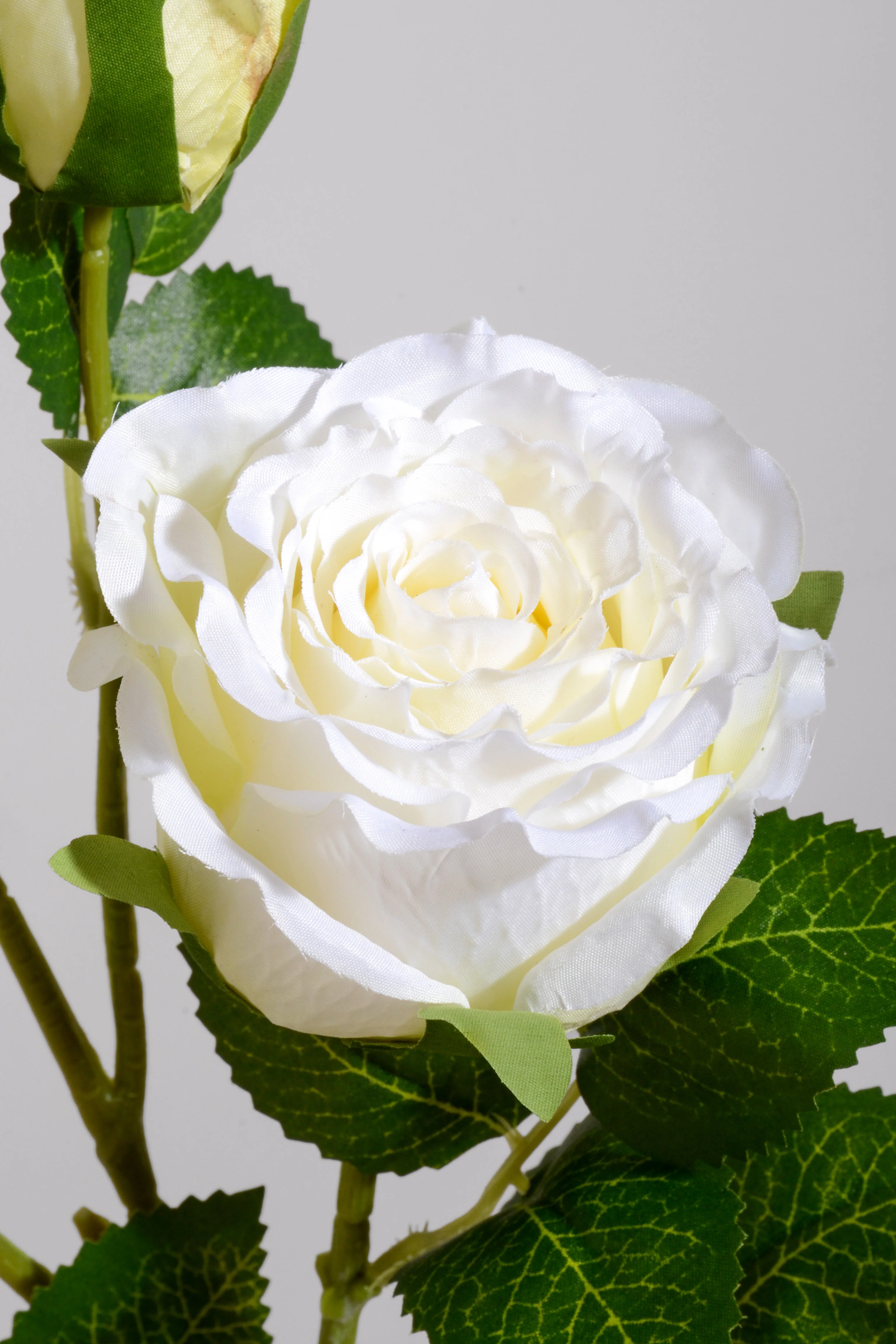 28" Silk Rose Spray White - Image 2