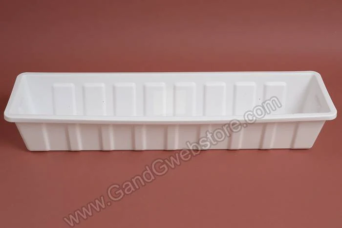 29.75" X 8" Plastic Flower Box White - Image 2