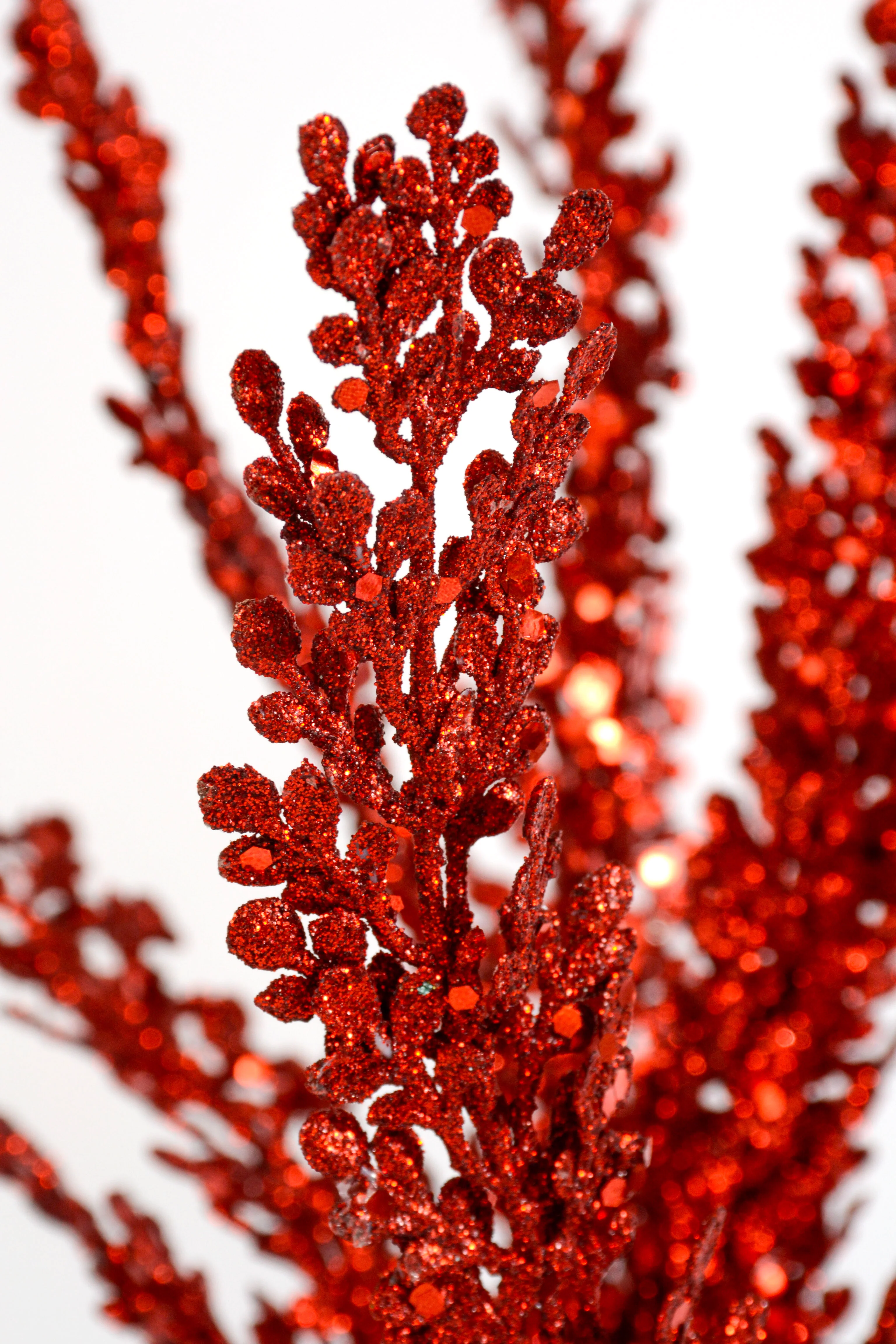 29" Glitter Fern Bush Red - Image 2