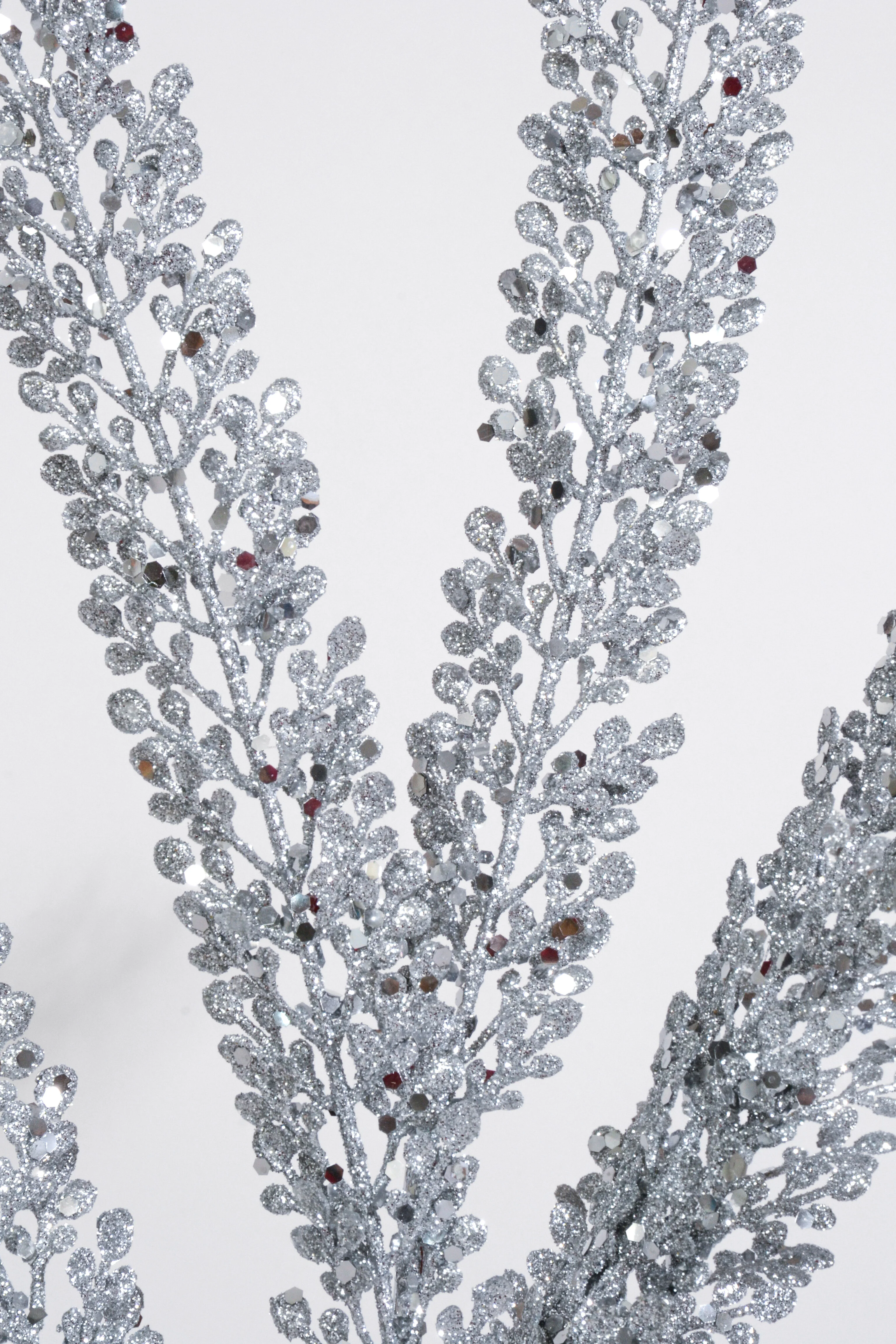 29" Glitter Fern Bush silver - Image 2