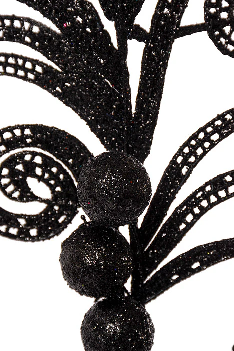 29" Glitter Swirl Ball Spray Black - Image 2