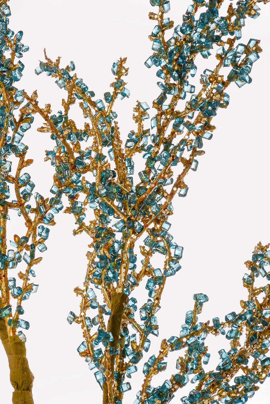 29" Iced Twig Spray Blue/Gold - Image 2