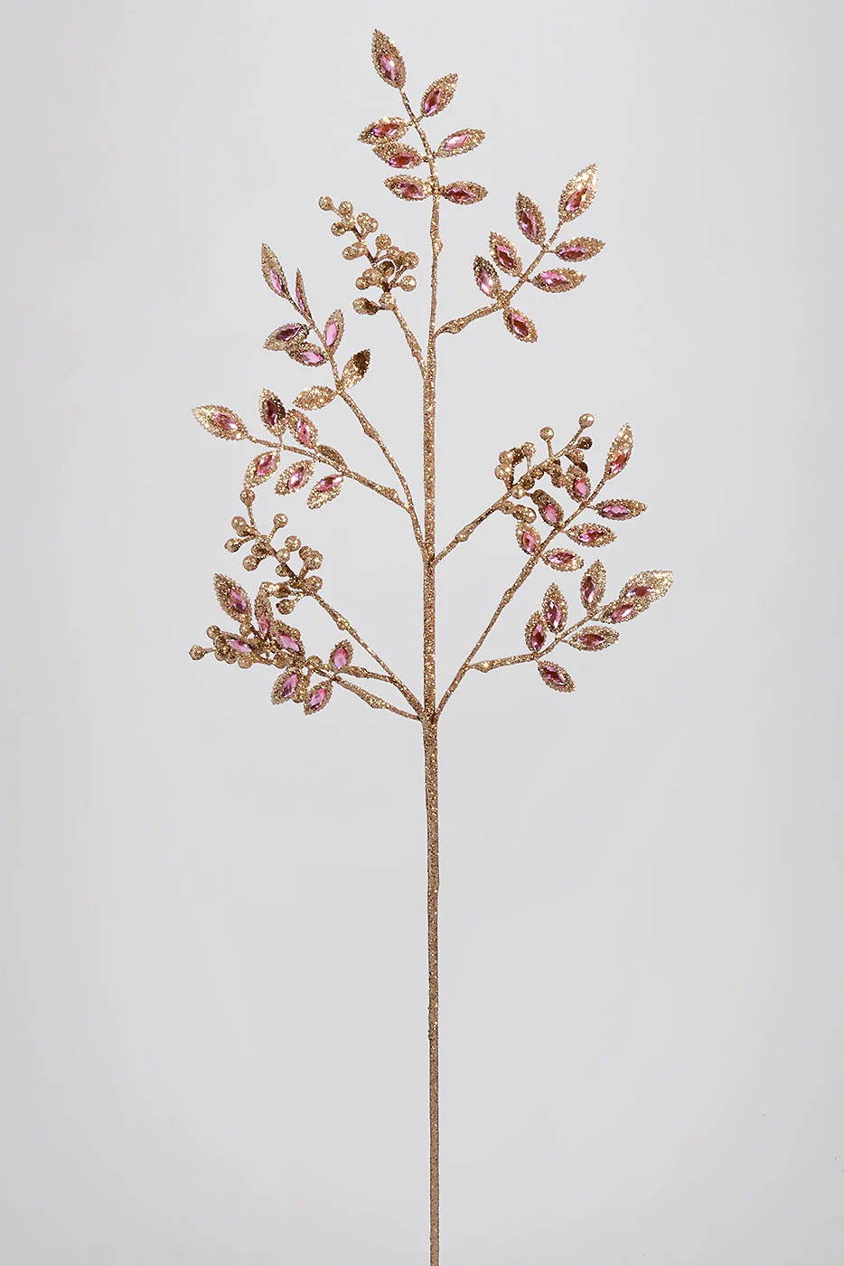 29" Jewel Leaf Berry Spray Pink/Champagne