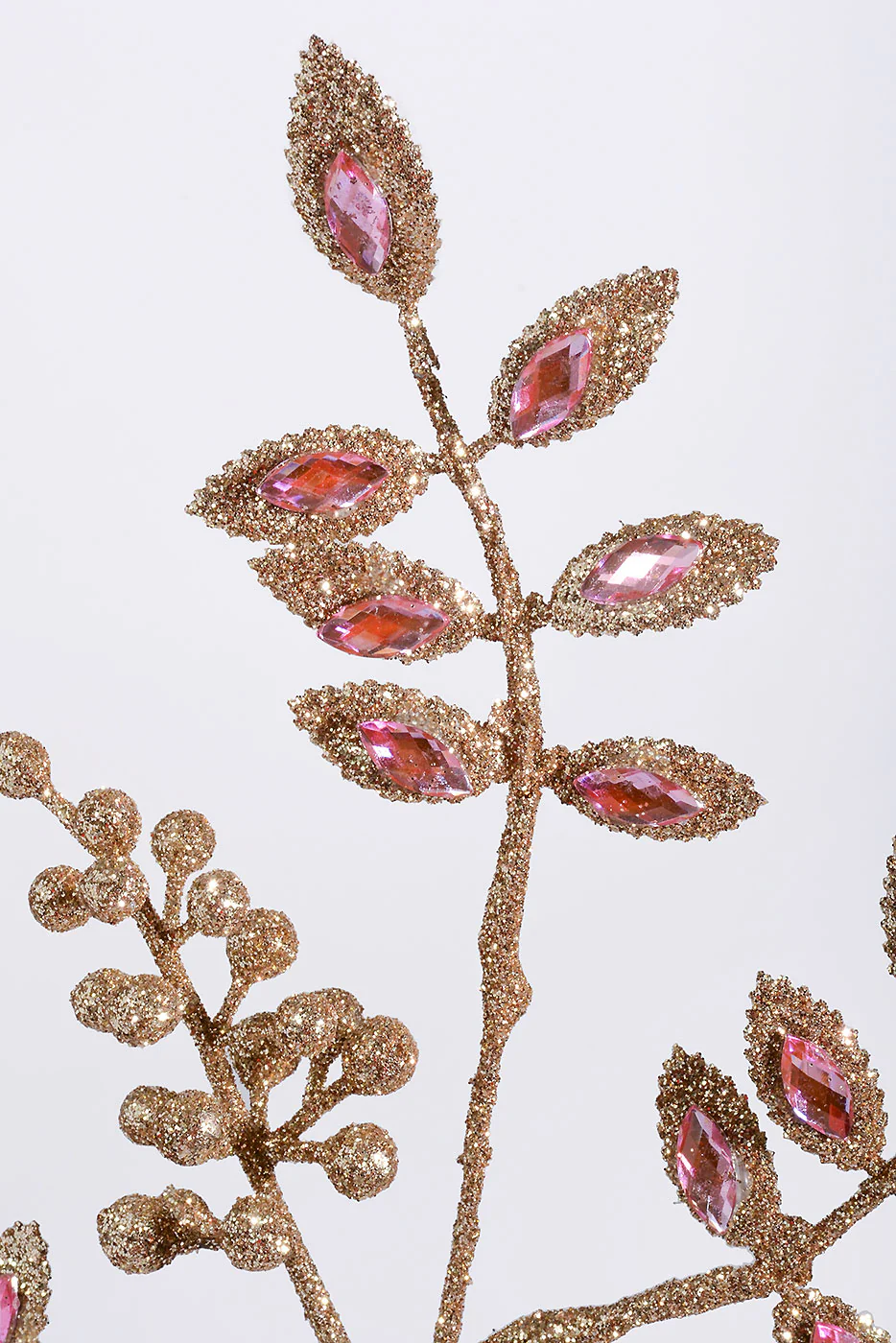 29" Jewel Leaf Berry Spray Pink/Champagne - Image 2