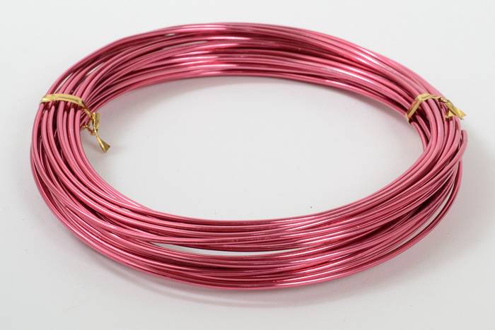 2mm X 10yds Aluminium Wire Burgundy - Image 2