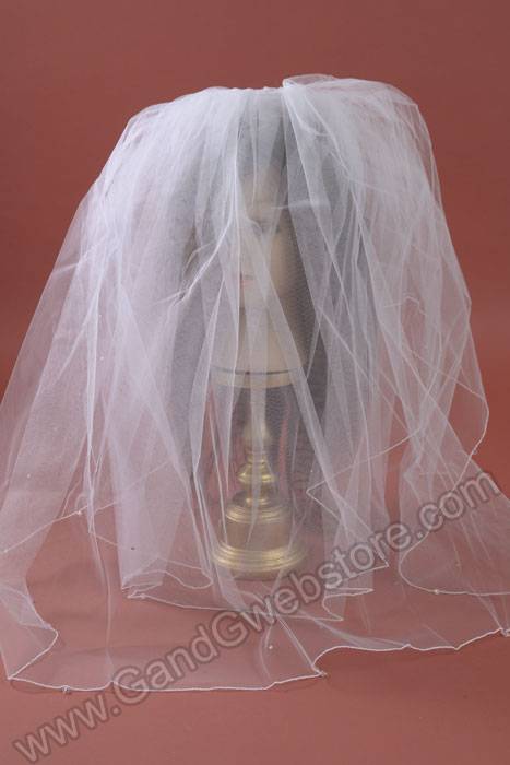 2t Pencil Edge Veil W/ Crystal White - Image 2