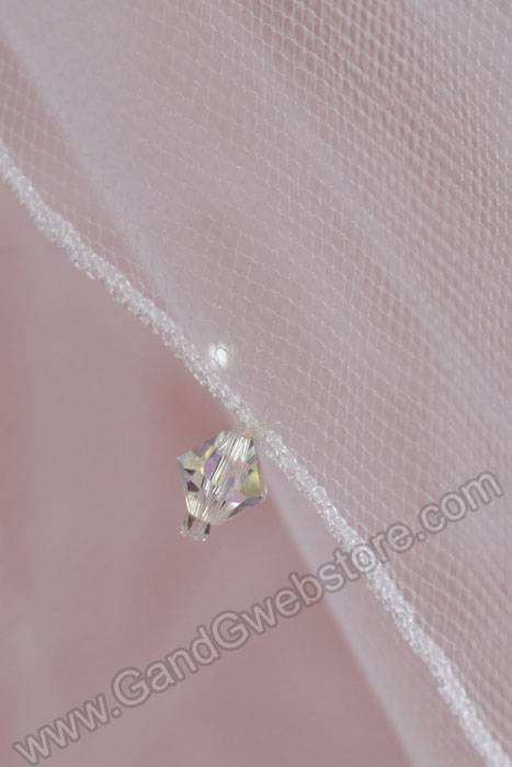 2t Pencil Edge Veil W/ Crystal White - Image 3