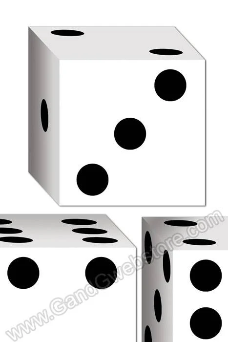 3.25" Dice Favor Boxes Black/white - Image 2