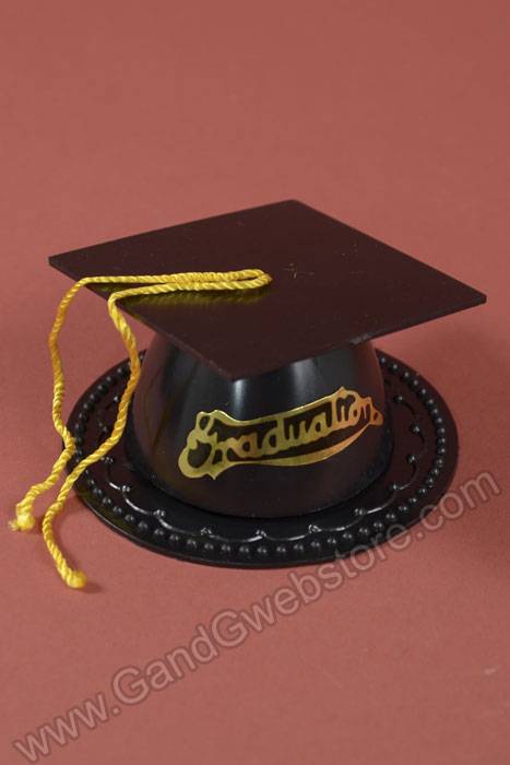 3.5" Graduate Hat Black Pkg/12 - Image 2