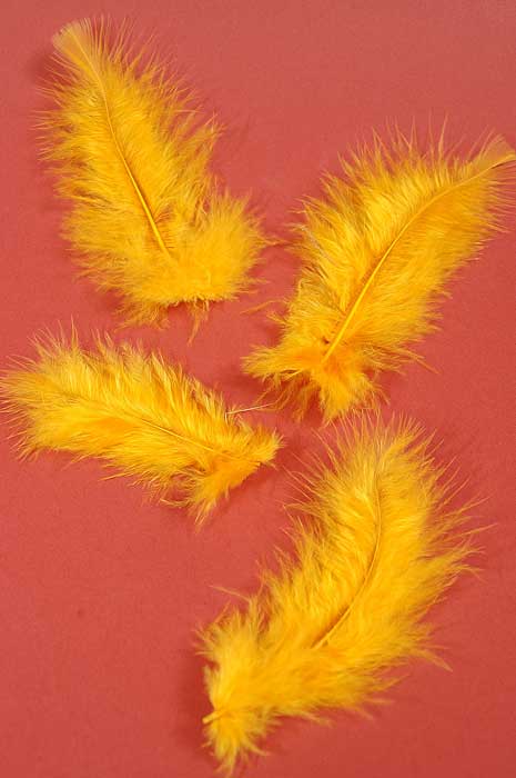 3.5" Ostrich Feathers Gold Pkg/100 - Image 2