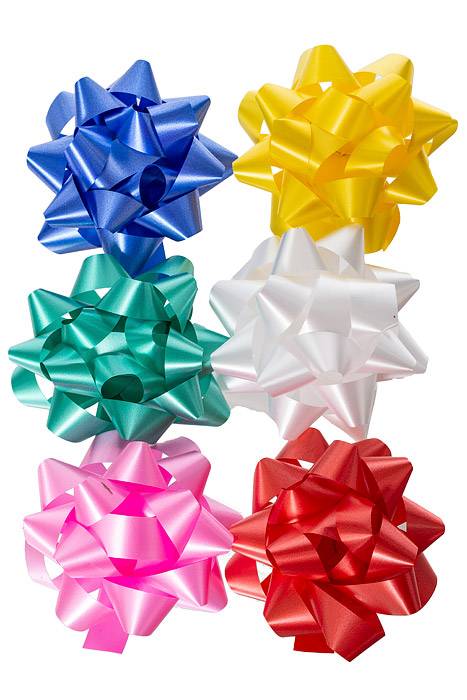3.5" Star Bows Multicolor Bx/24 - Image 2