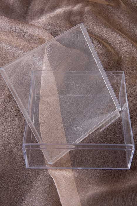 3.75" X 1.5" Square Box Clear Pkg/12 - Image 2
