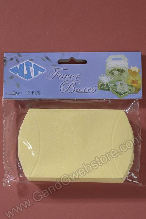 3.75" X2.5" Embossed Favor Box Ivory Pkg/12 - Image 2