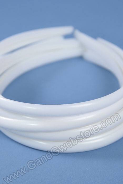 3/8" Plain Plastic Head Band White Pkg/12 - Image 2