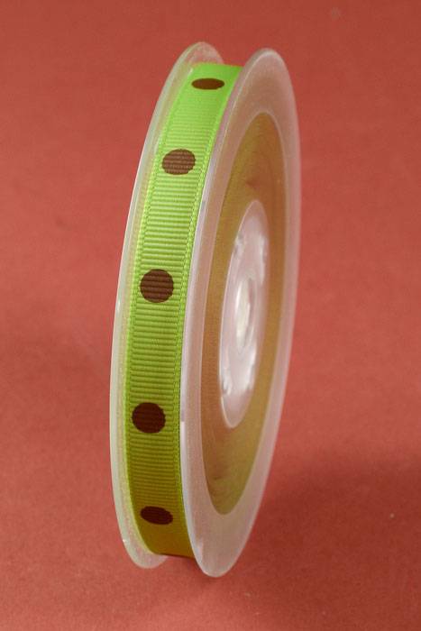 3/8" X 17yds Grosgrain Apple Green #550