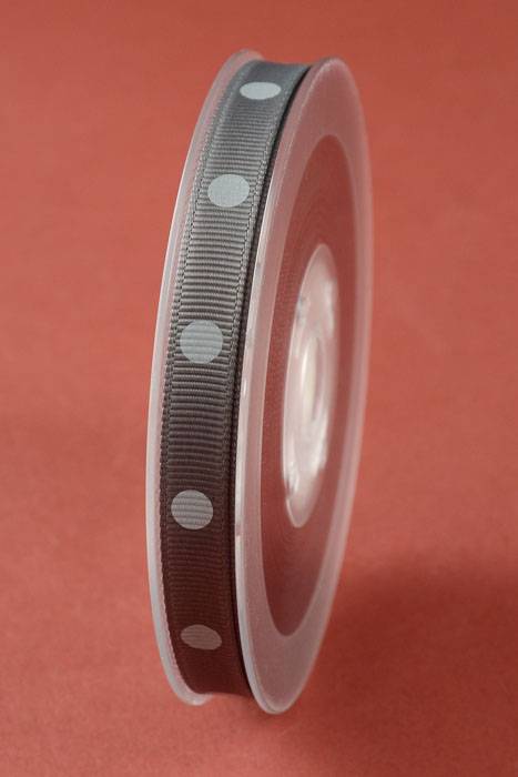 3/8" X 17yds Grosgrain Metal Grey #017