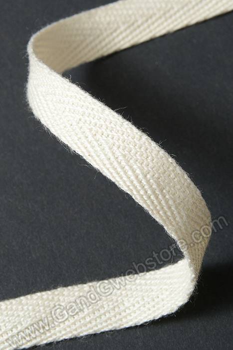 3/8" X 25yds Cotton Ribbon Natural - Image 2