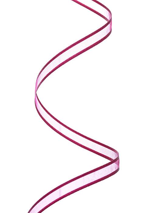3/8" X 25yds Organza W/satin Edge Burgundy - Image 2